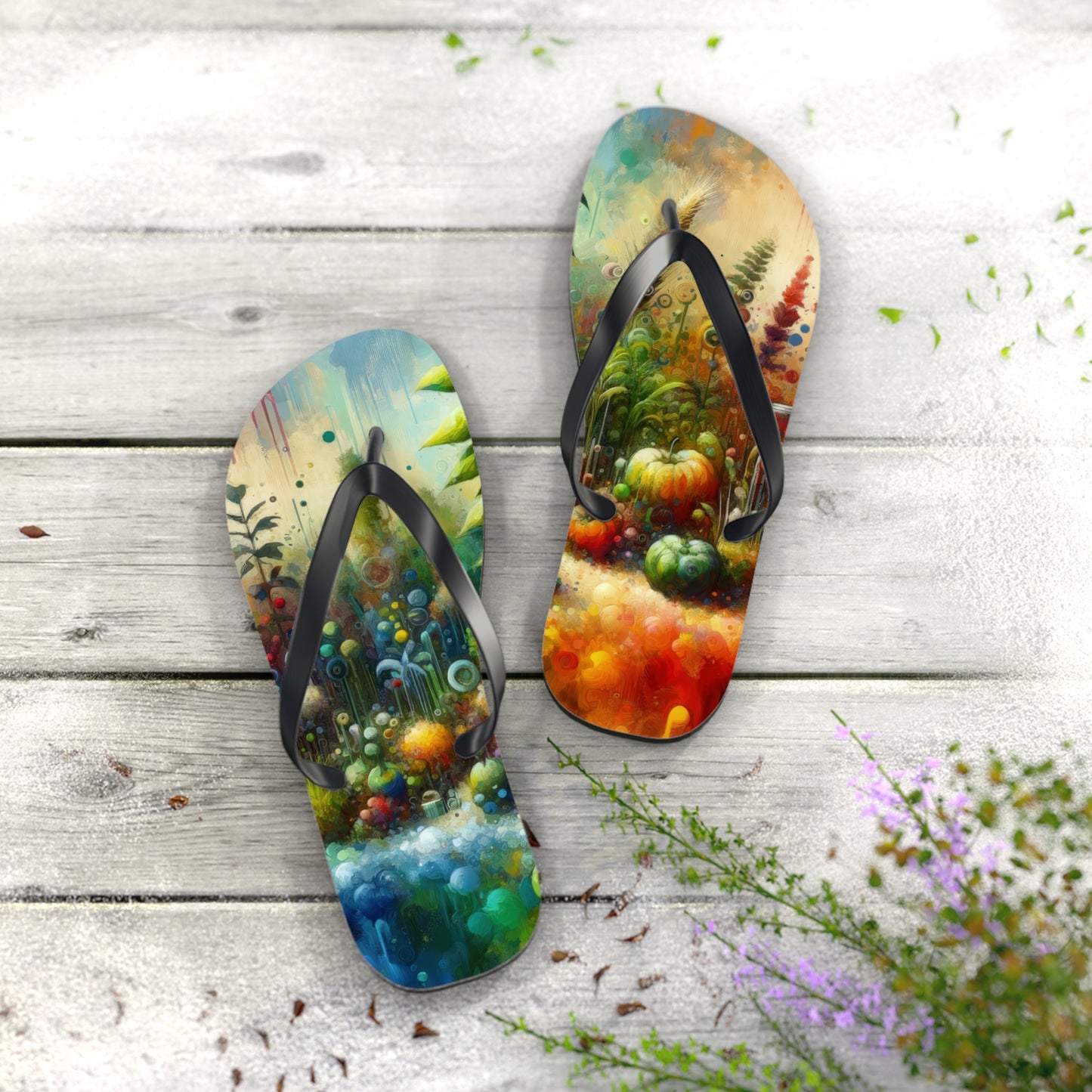 Communal Garden Microcosm Flip Flops