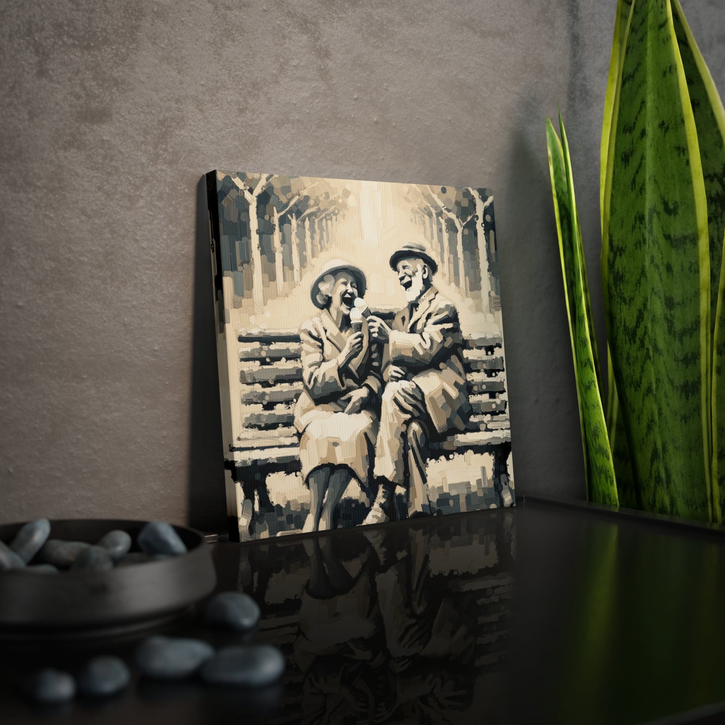Joyful Companionship Serenity Canvas Photo Tile