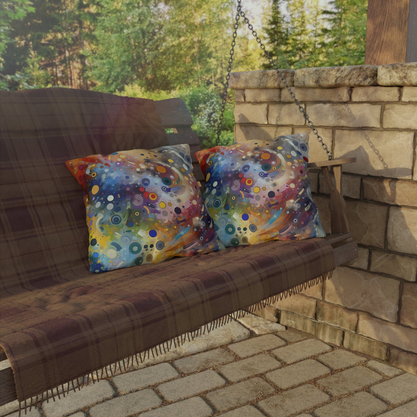 Humorous Unified Tachism Outdoor Pillows