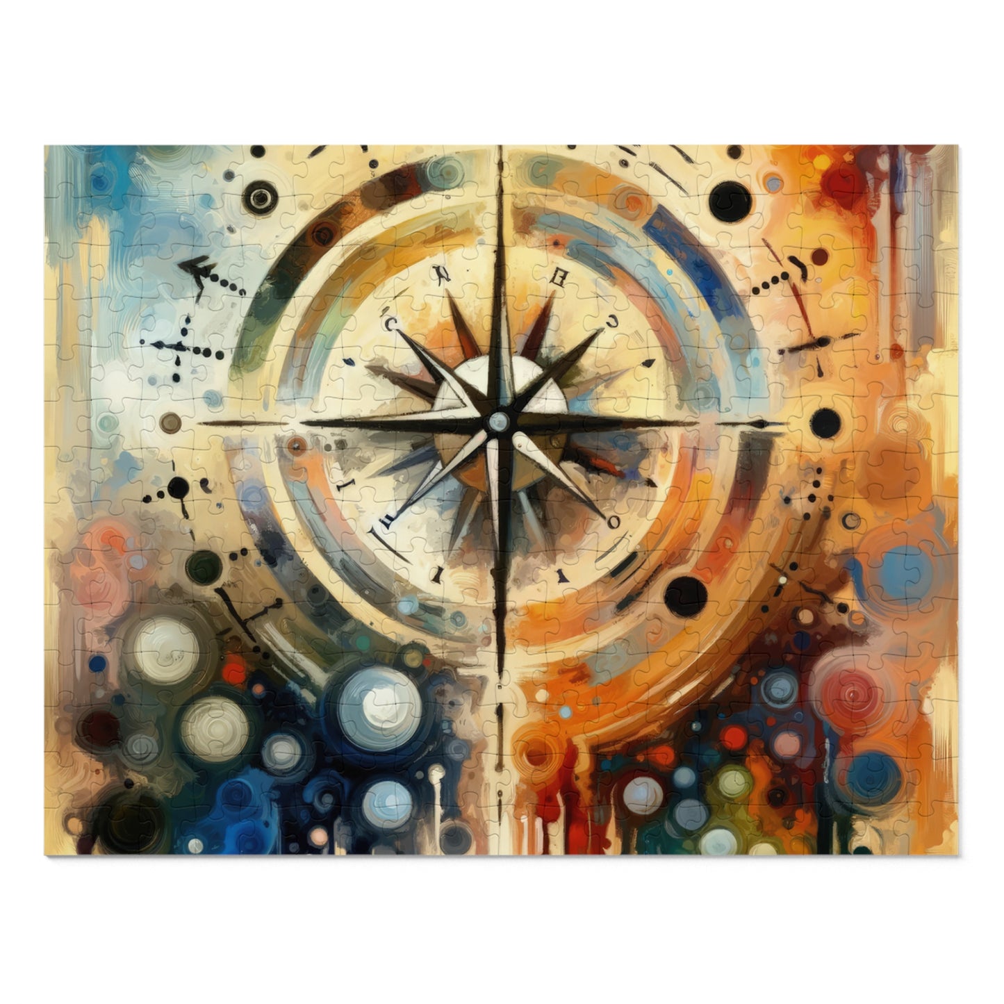 Guidance Abstract Compass Jigsaw Puzzle (30, 110, 252, 500,1000-Piece)