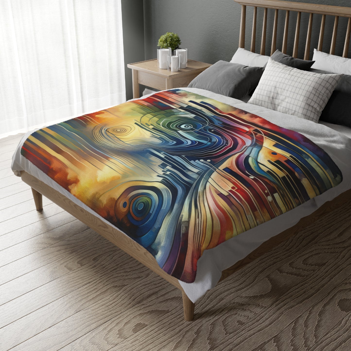 Effort Amplifies Outcome Velveteen Microfiber Blanket (Two-sided print)
