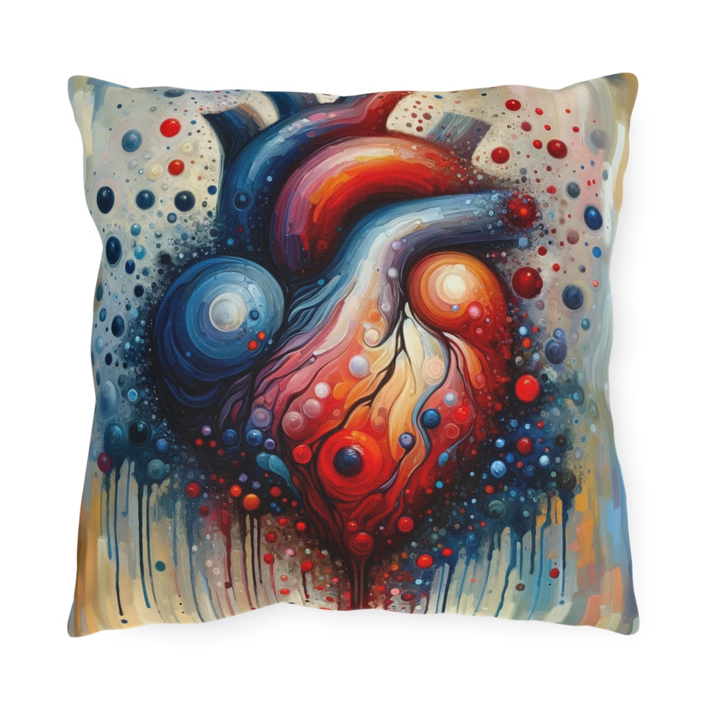 Empathetic Heart Expression Outdoor Pillows