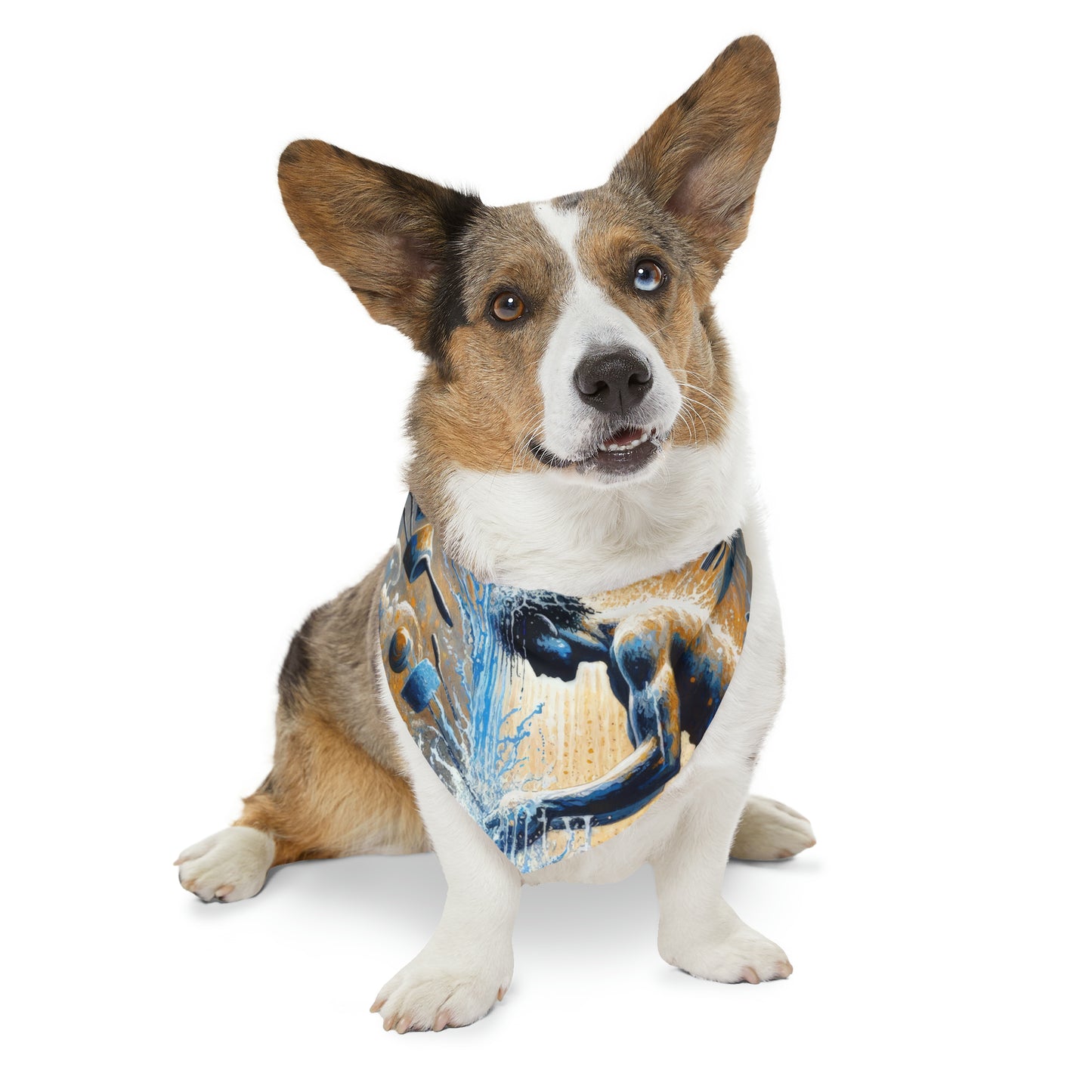 Meditative Kinetic Tachism Pet Bandana Collar