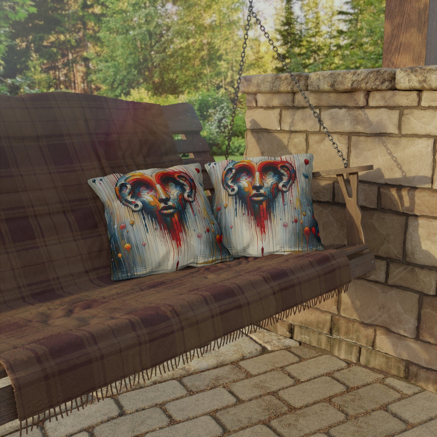 Ears Heart Expression Outdoor Pillows
