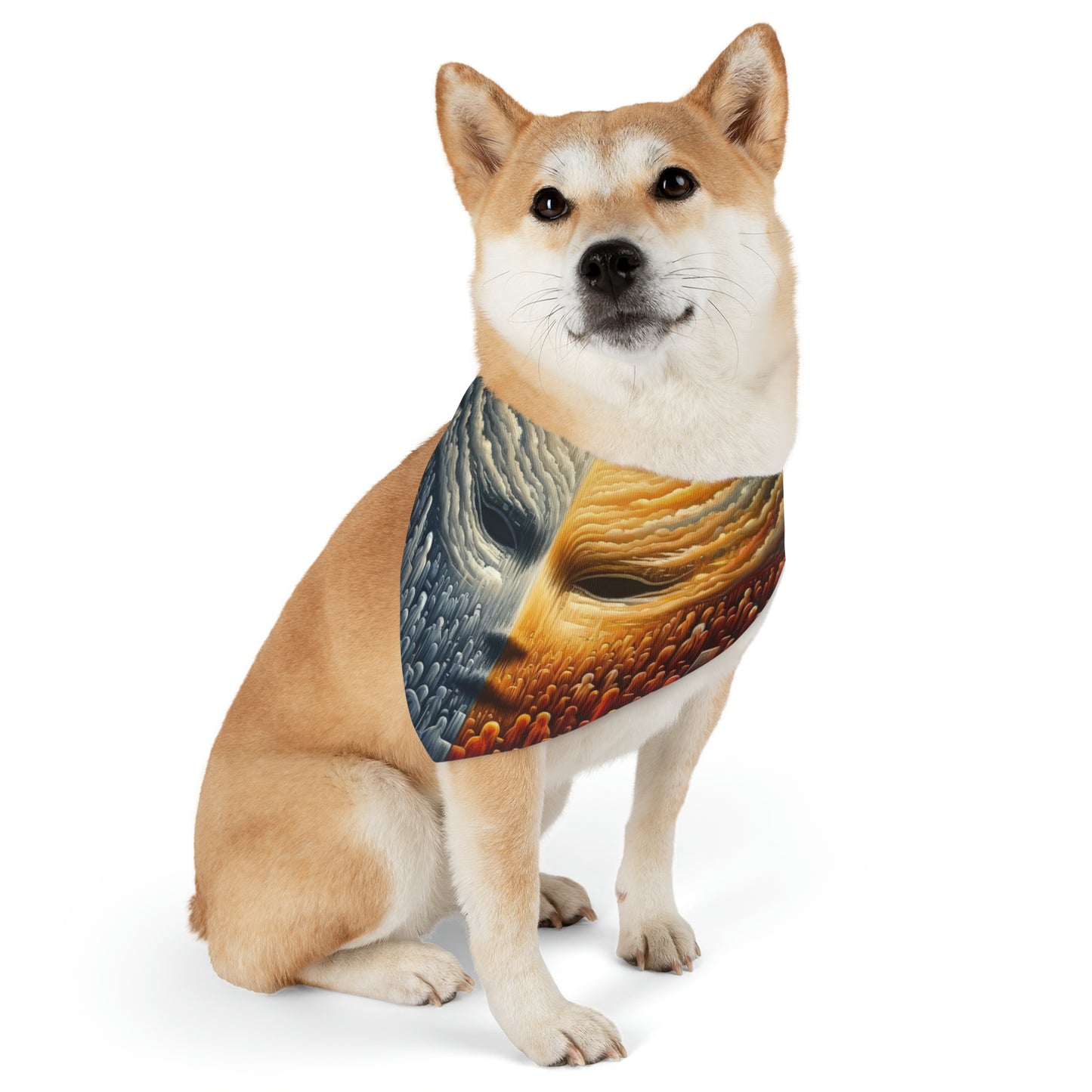 Subdued Revolutionary Currents Pet Bandana Collar