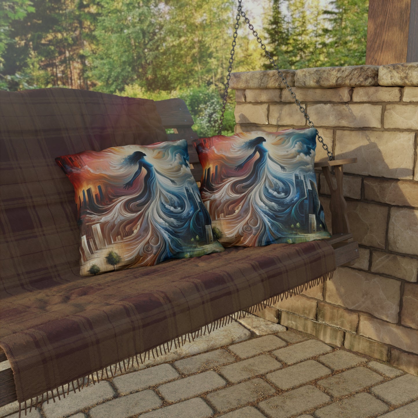 Transformative Tachism Emergence Outdoor Pillows