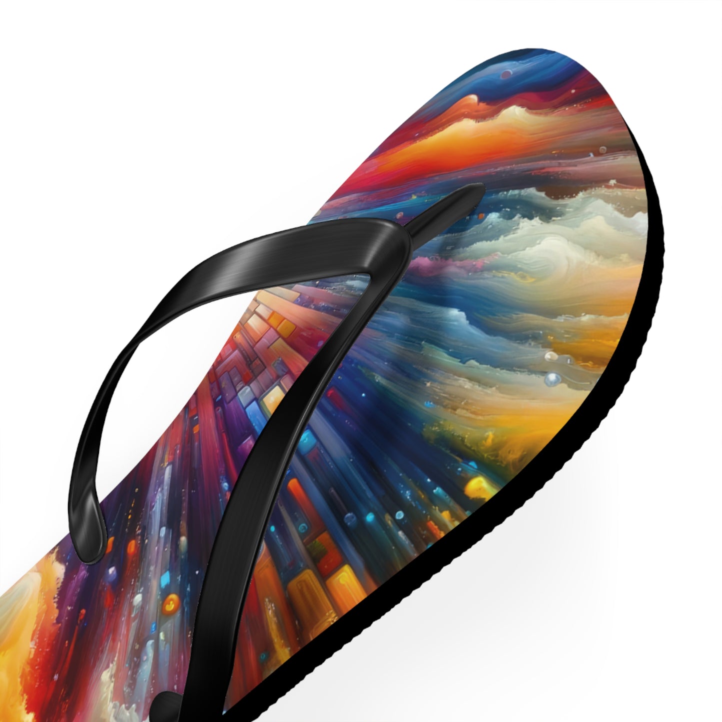 Kaleidoscopic Tachism Breath Flip Flops