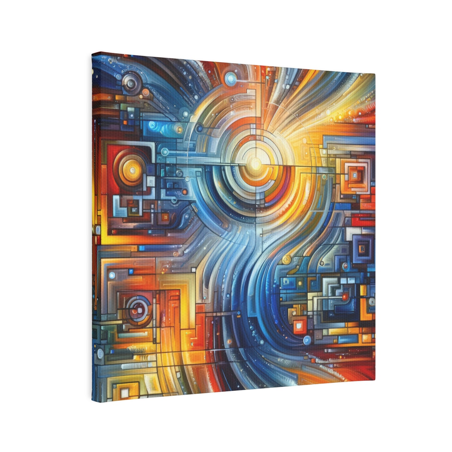 Digital Tachism Connectivity Canvas Photo Tile