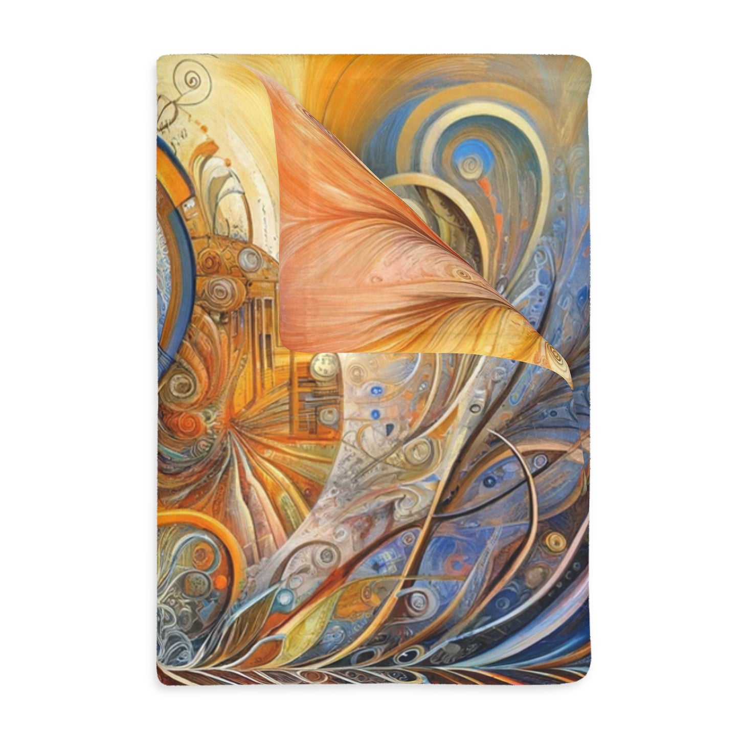 Ethos Web Abstract Velveteen Microfiber Blanket (Two-sided print)