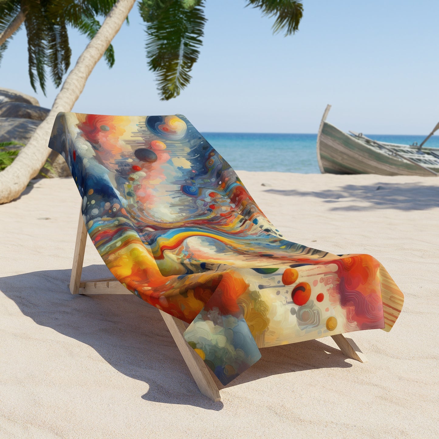 Choices Tachism Canvas Beach Towel