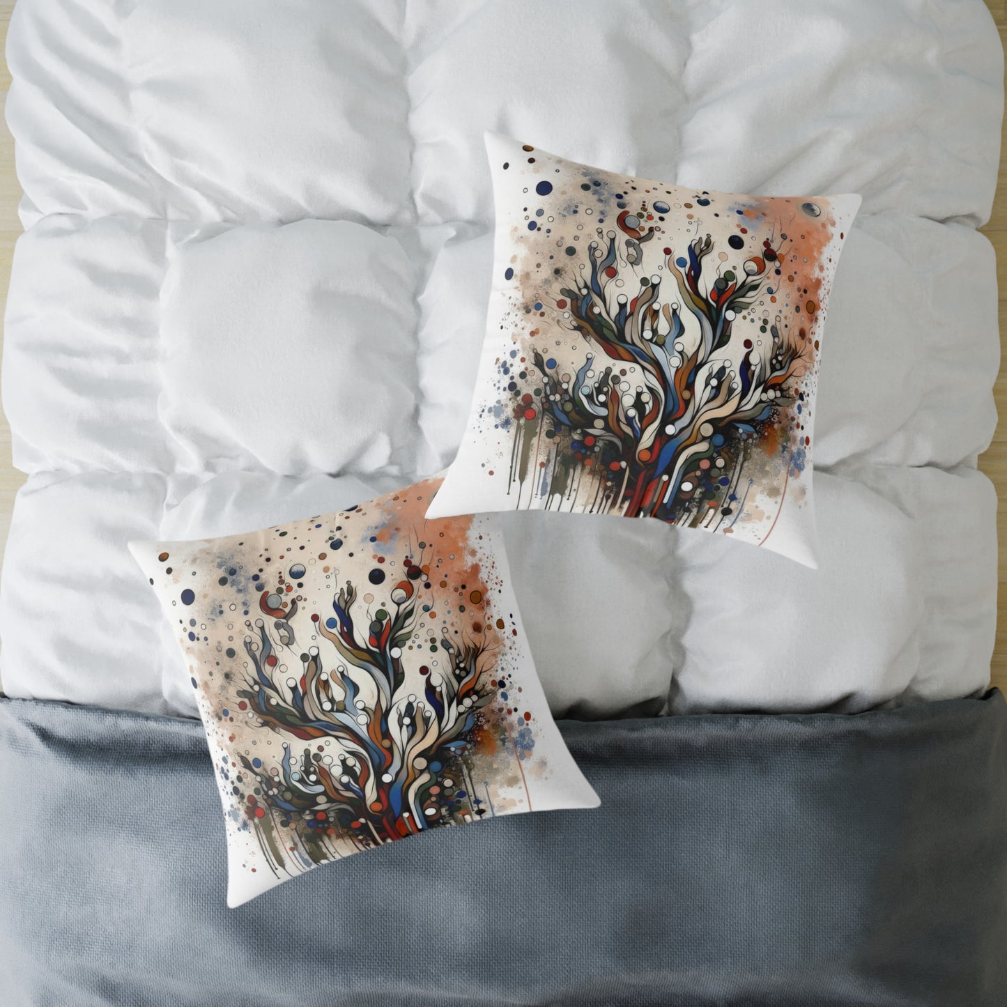 Intentional Unity Splashes Spun Polyester Pillow