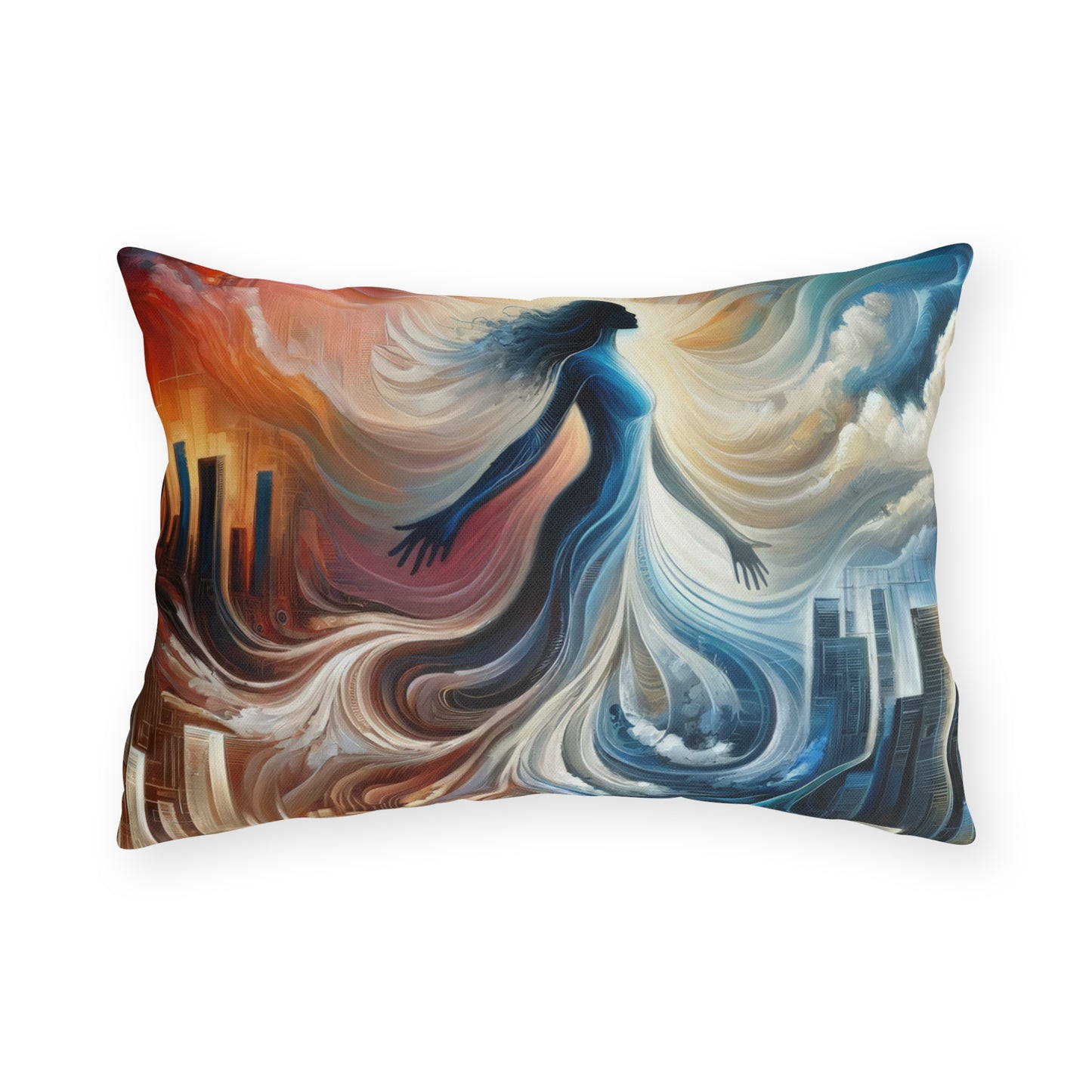 Transformative Tachism Emergence Outdoor Pillows
