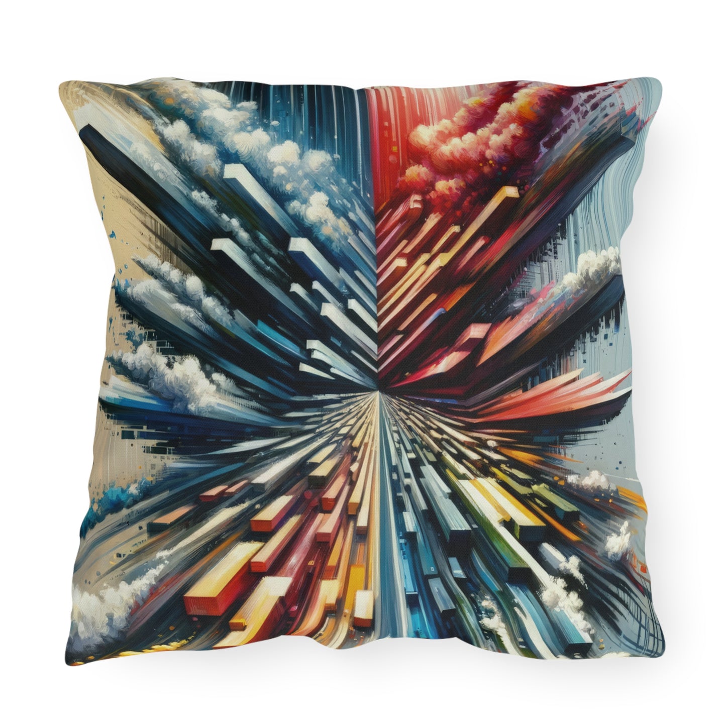 Rapid Perspective Shift Outdoor Pillows