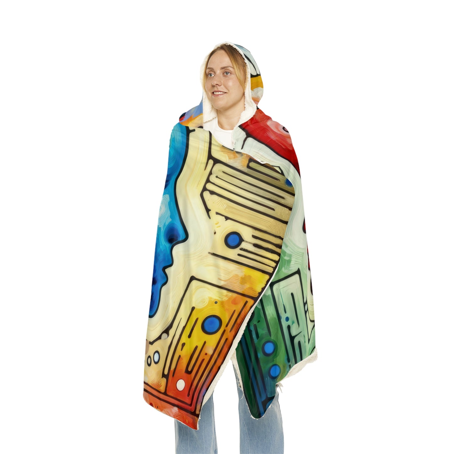 Empathetic Connection Abstract Snuggle Blanket