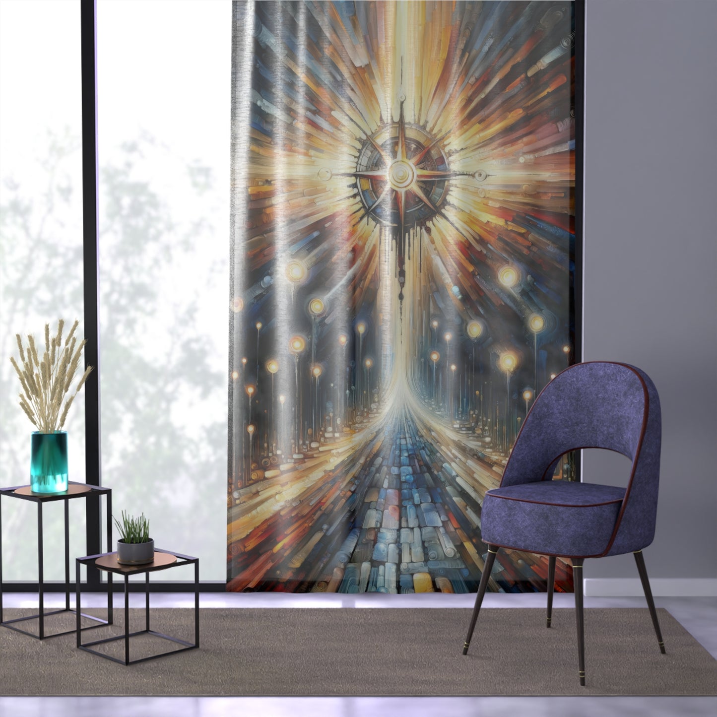 Wisdom Compass Journey Window Curtain