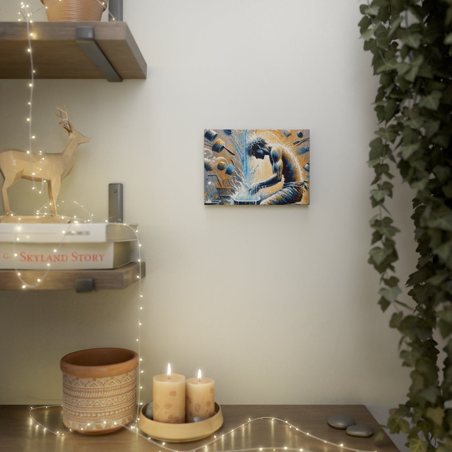 Meditative Kinetic Tachism Canvas Photo Tile
