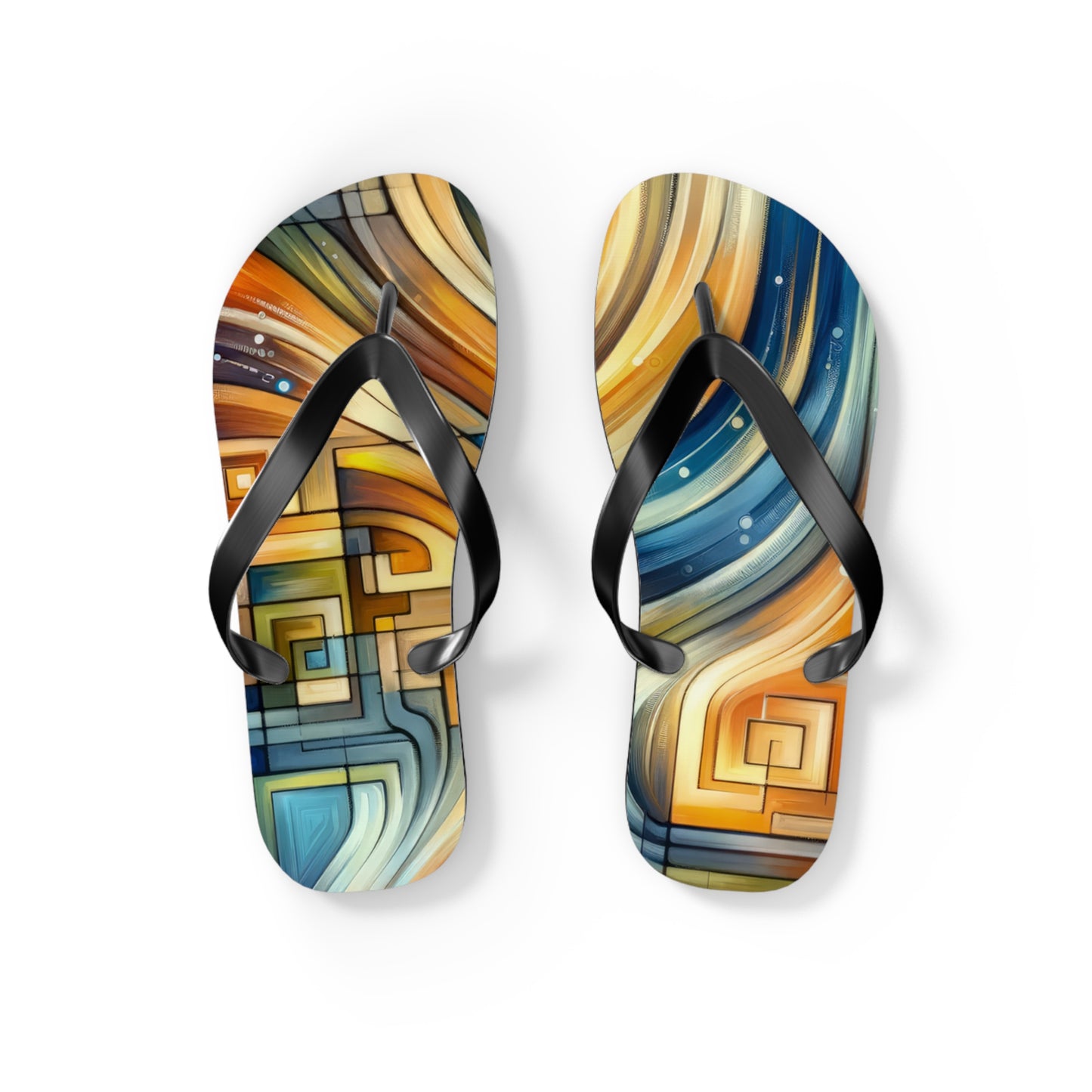 Spiritual Tachism Connection Flip Flops