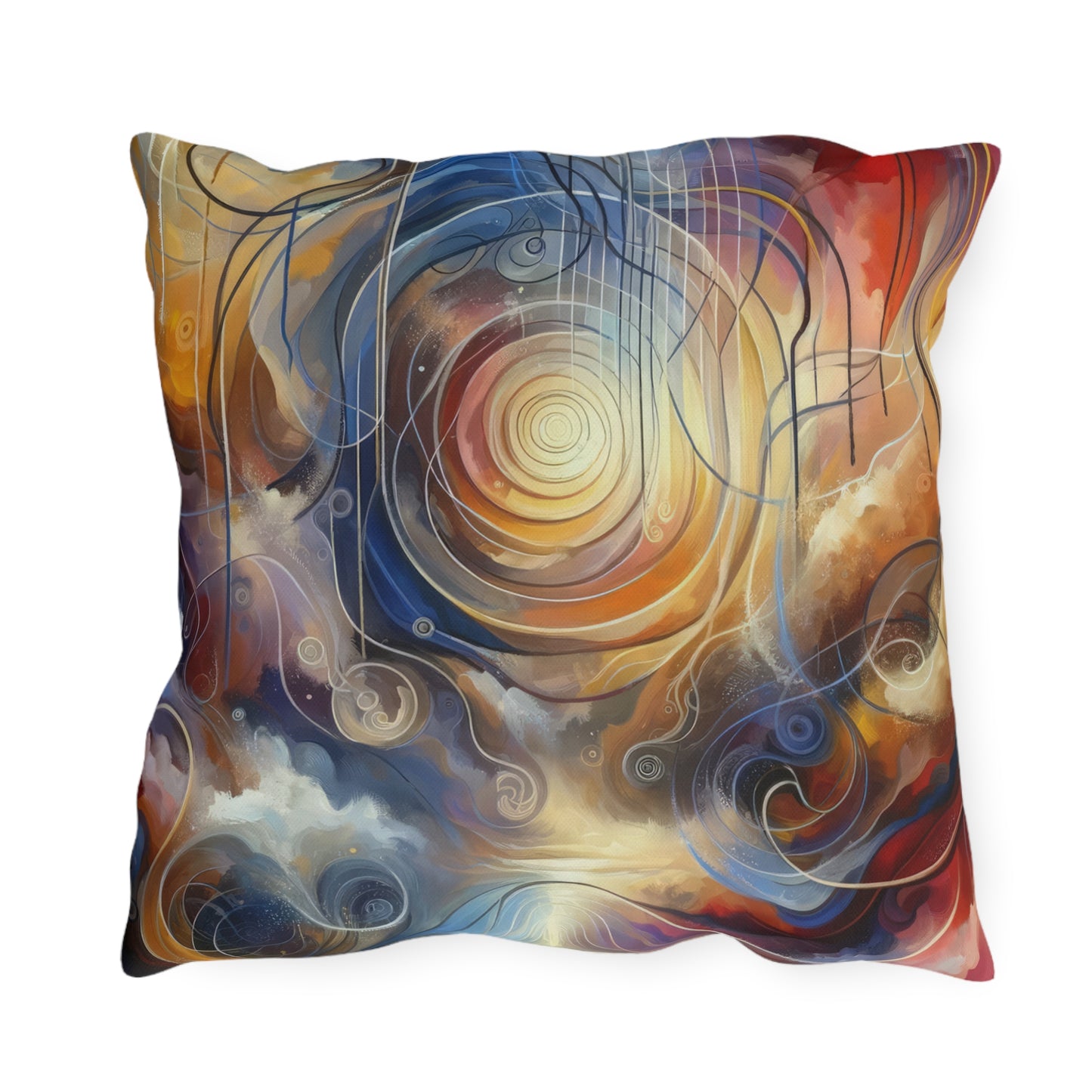 Presence Anchored Tachism Outdoor Pillows