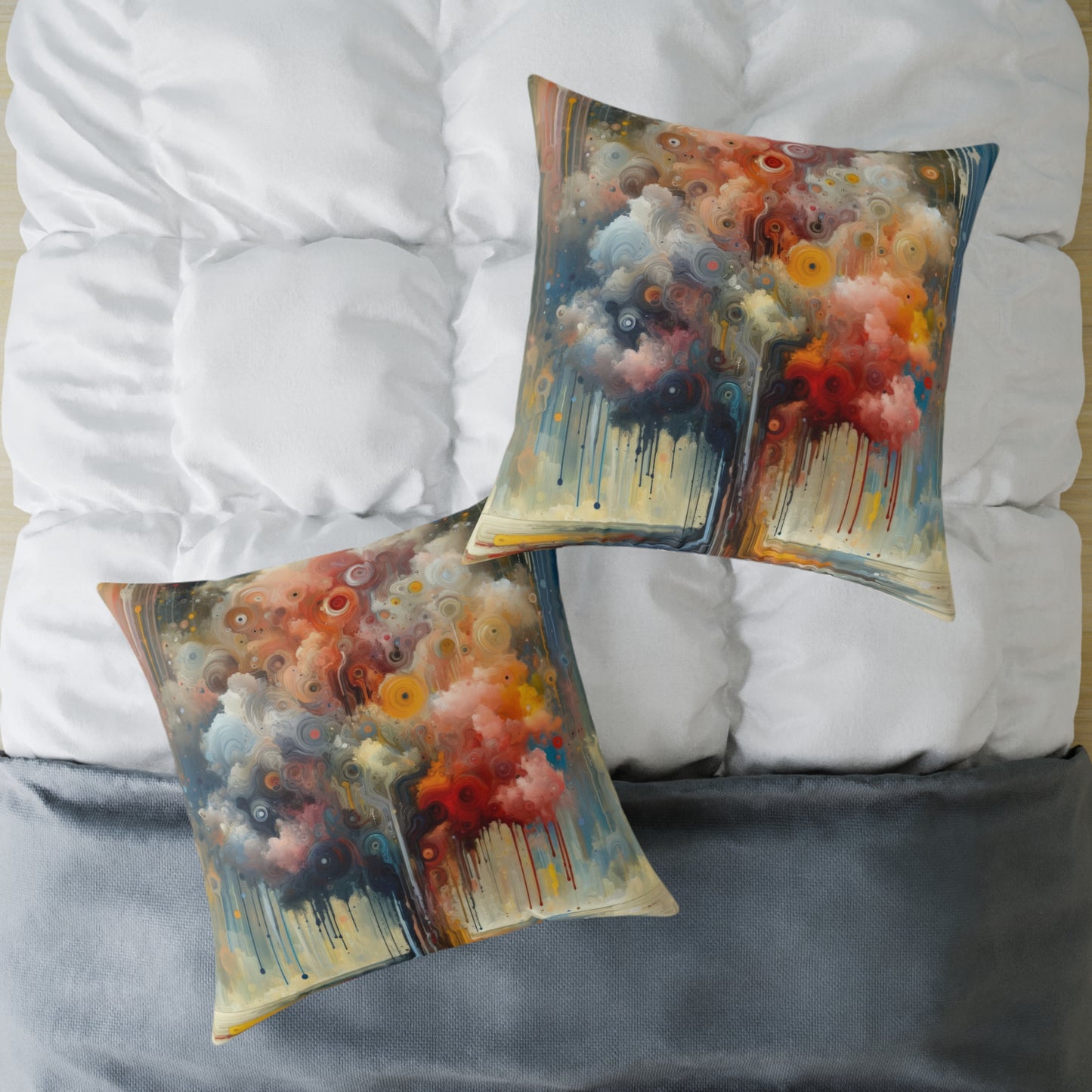 Abstract Beliefs Reflection Spun Polyester Pillow