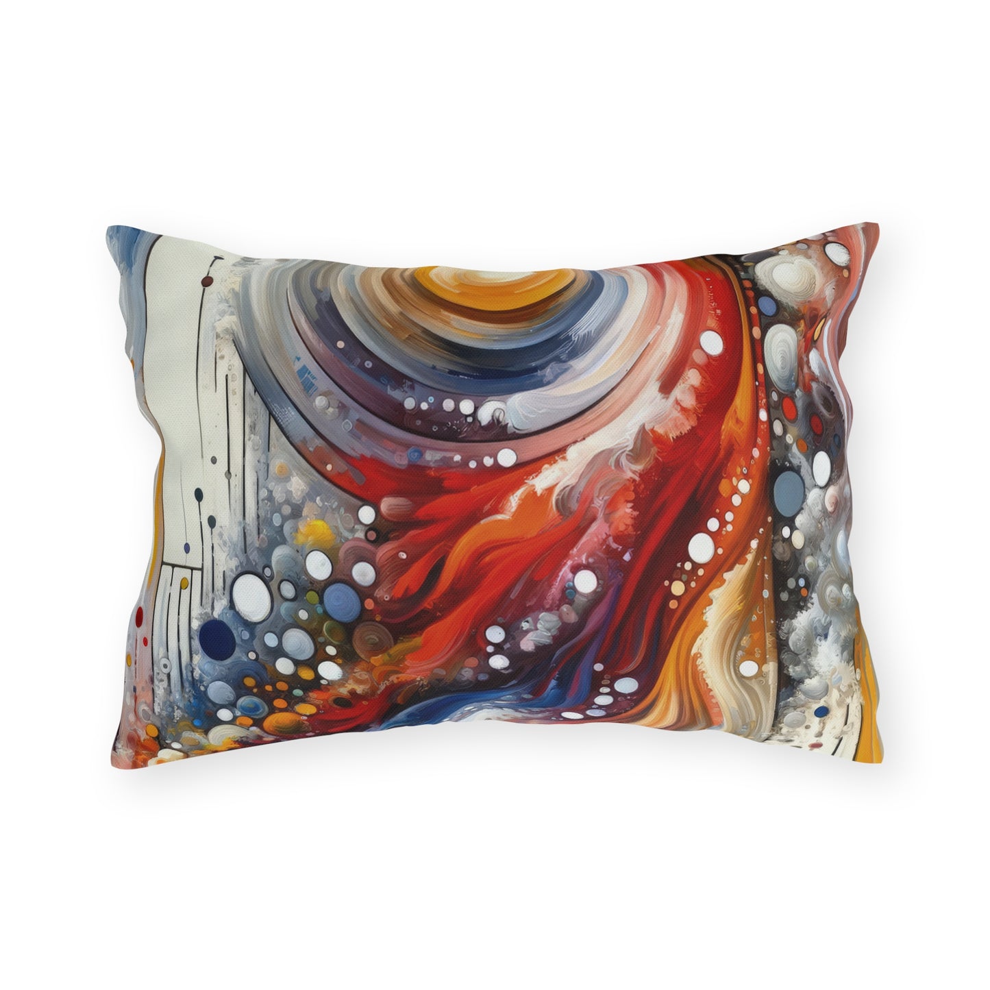 Harmonic Swirl Elegance Outdoor Pillows