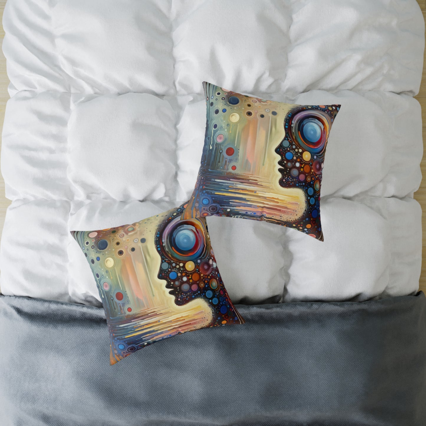 Echoed Intrinsic Universality Spun Polyester Pillow