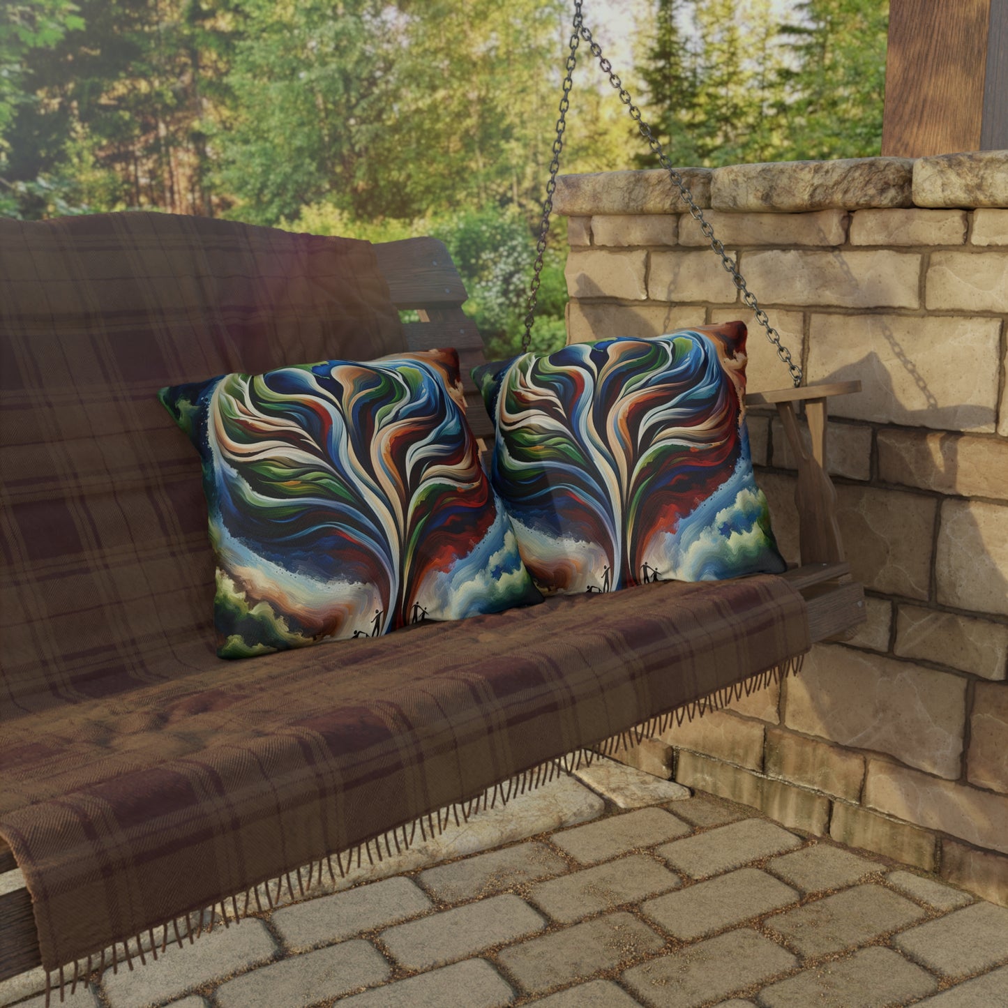 Interconnected Earth Advocates Outdoor Pillows