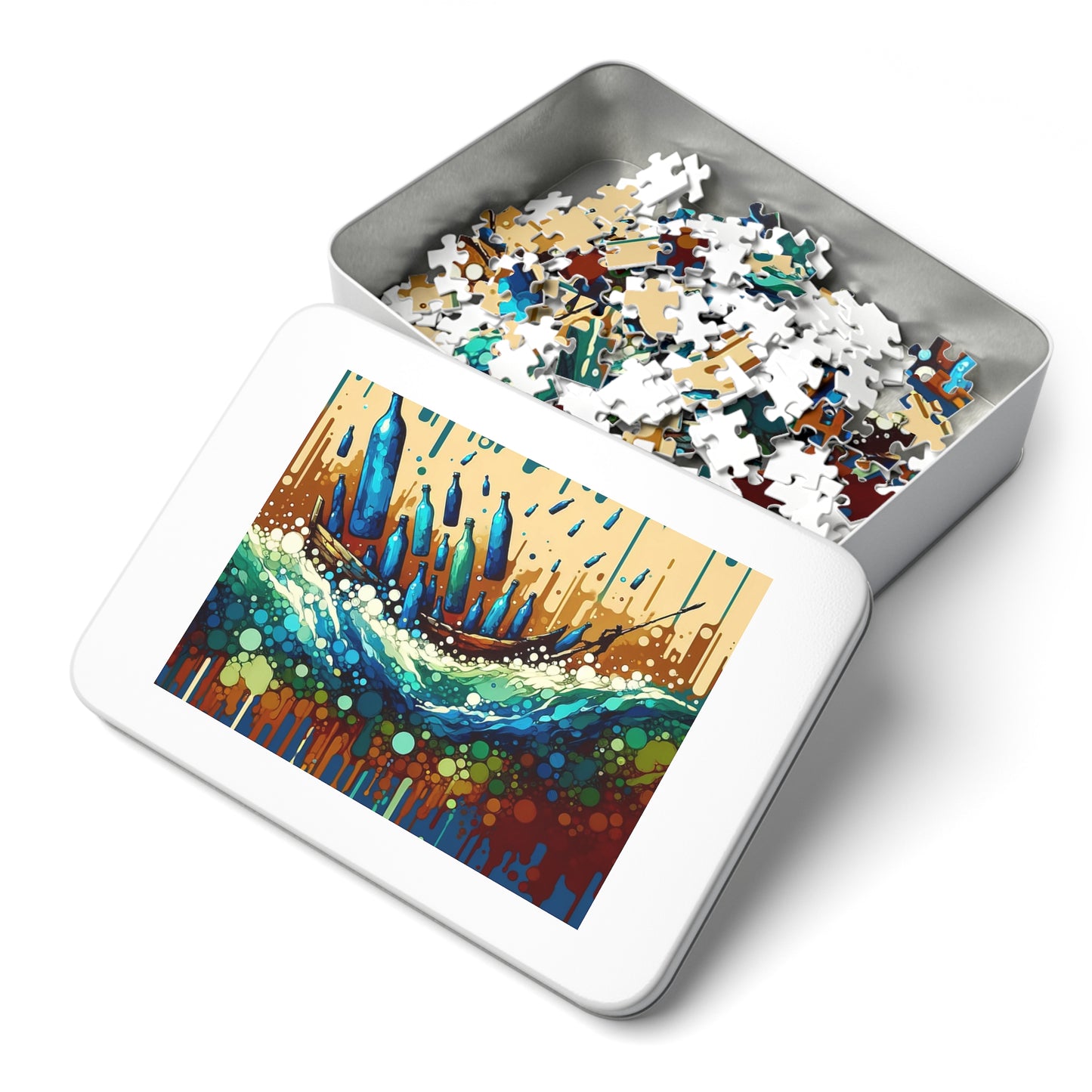 Oceanic Bottle Rescue Jigsaw Puzzle (30, 110, 252, 500,1000-Piece)