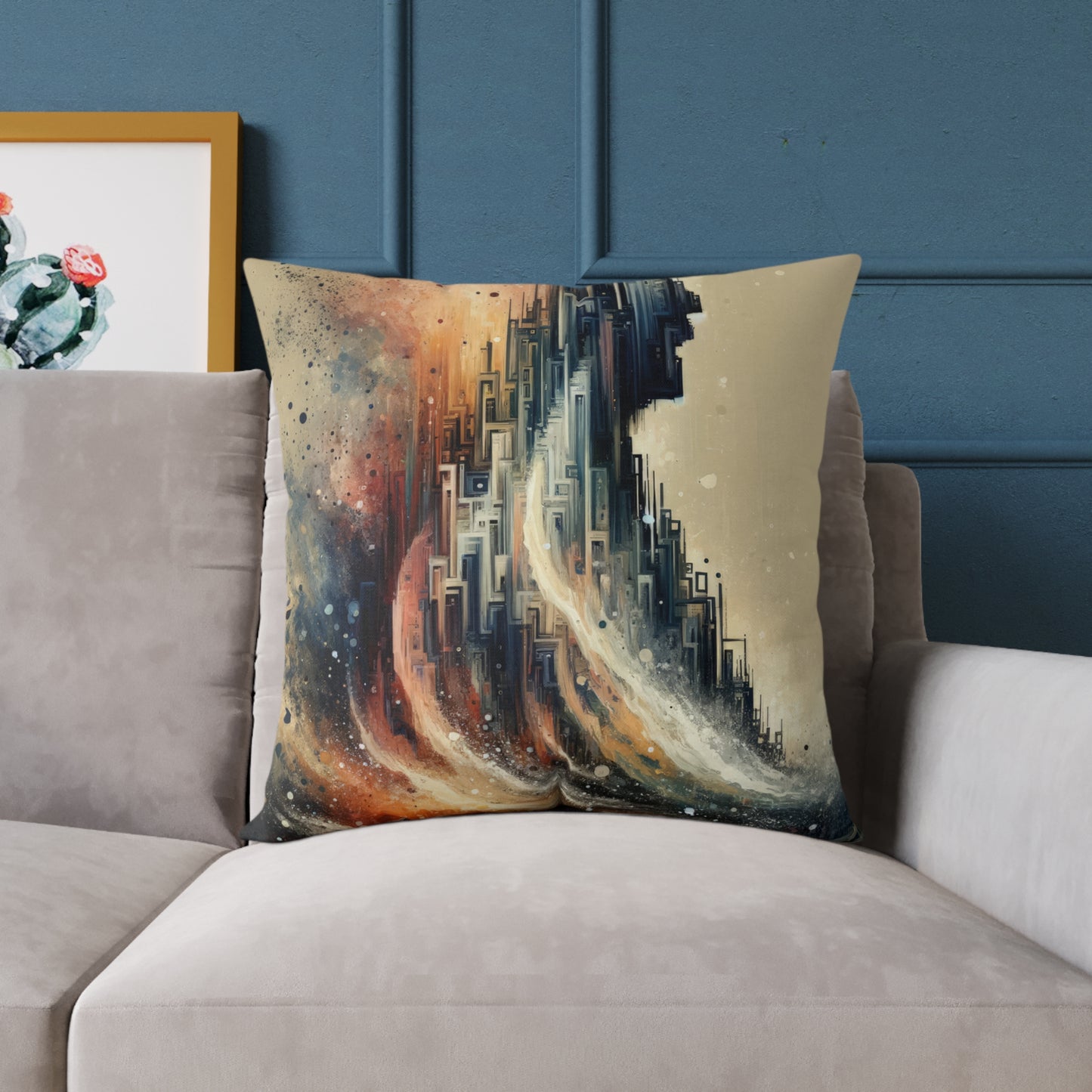 Enduring Echoes Resonance Spun Polyester Pillow