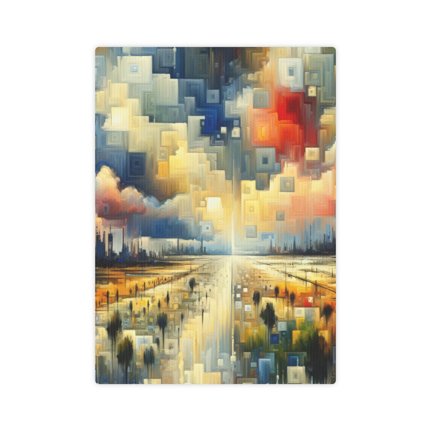 Earnest Gathering Rainwater Canvas Photo Tile