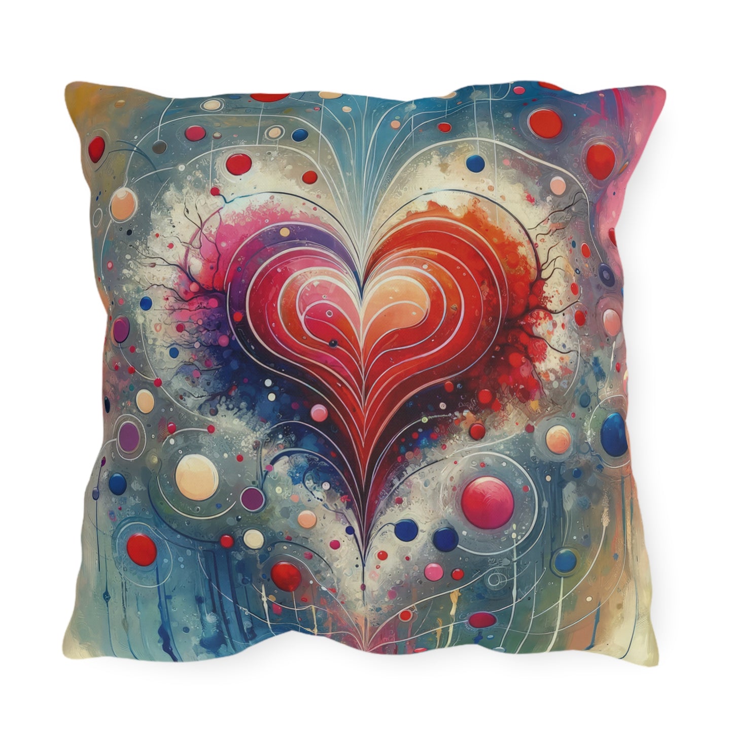 Emotional Physics Heart Outdoor Pillows