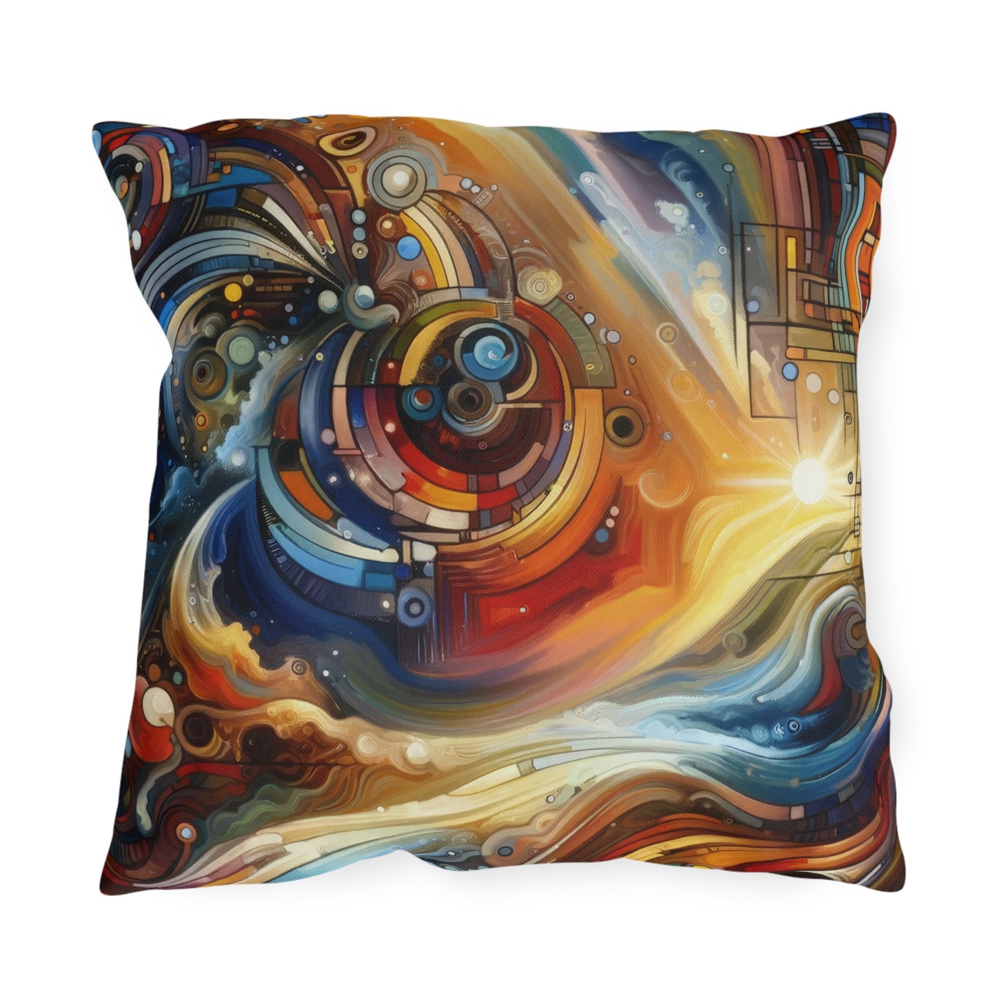 Ritualistic Growth Symphony Outdoor Pillows