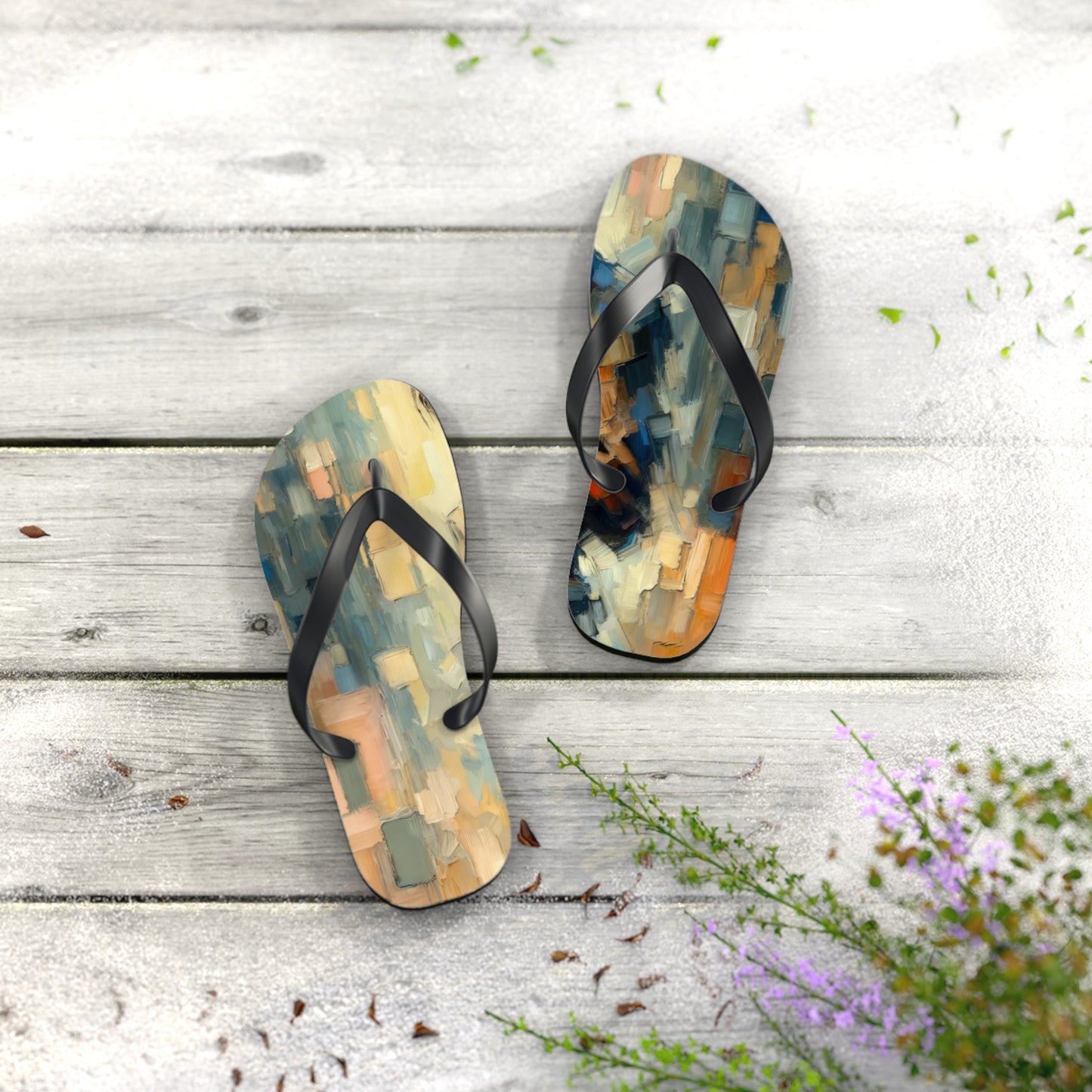 Urban Tachism Encounter Flip Flops