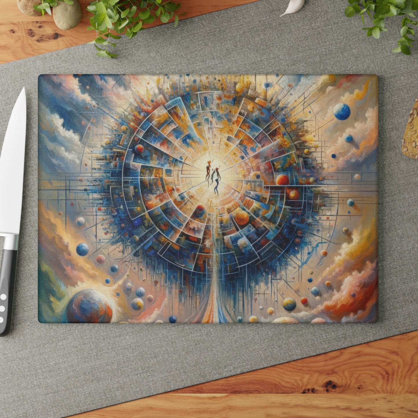 Cosmic Connection Antidote Glass Cutting Board