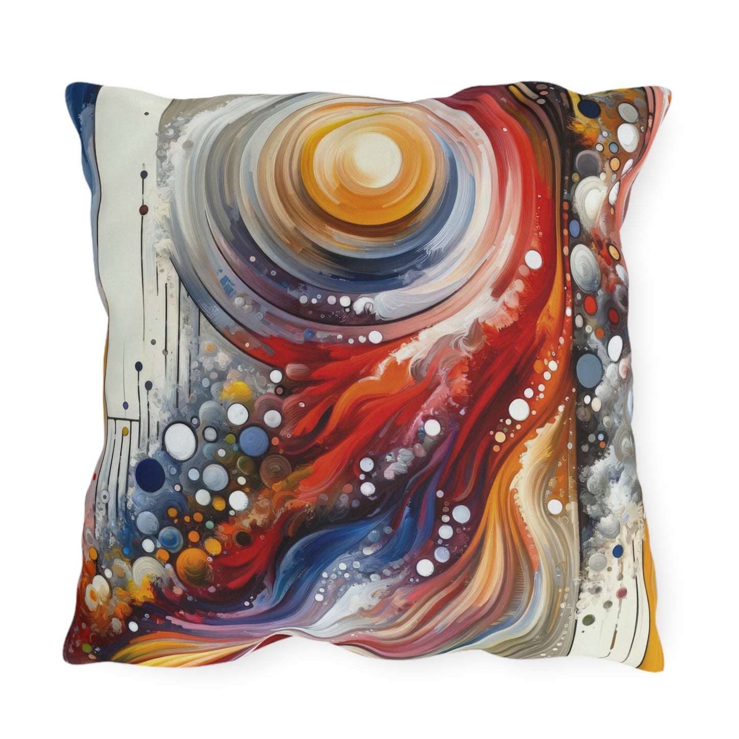 Harmonic Swirl Elegance Outdoor Pillows