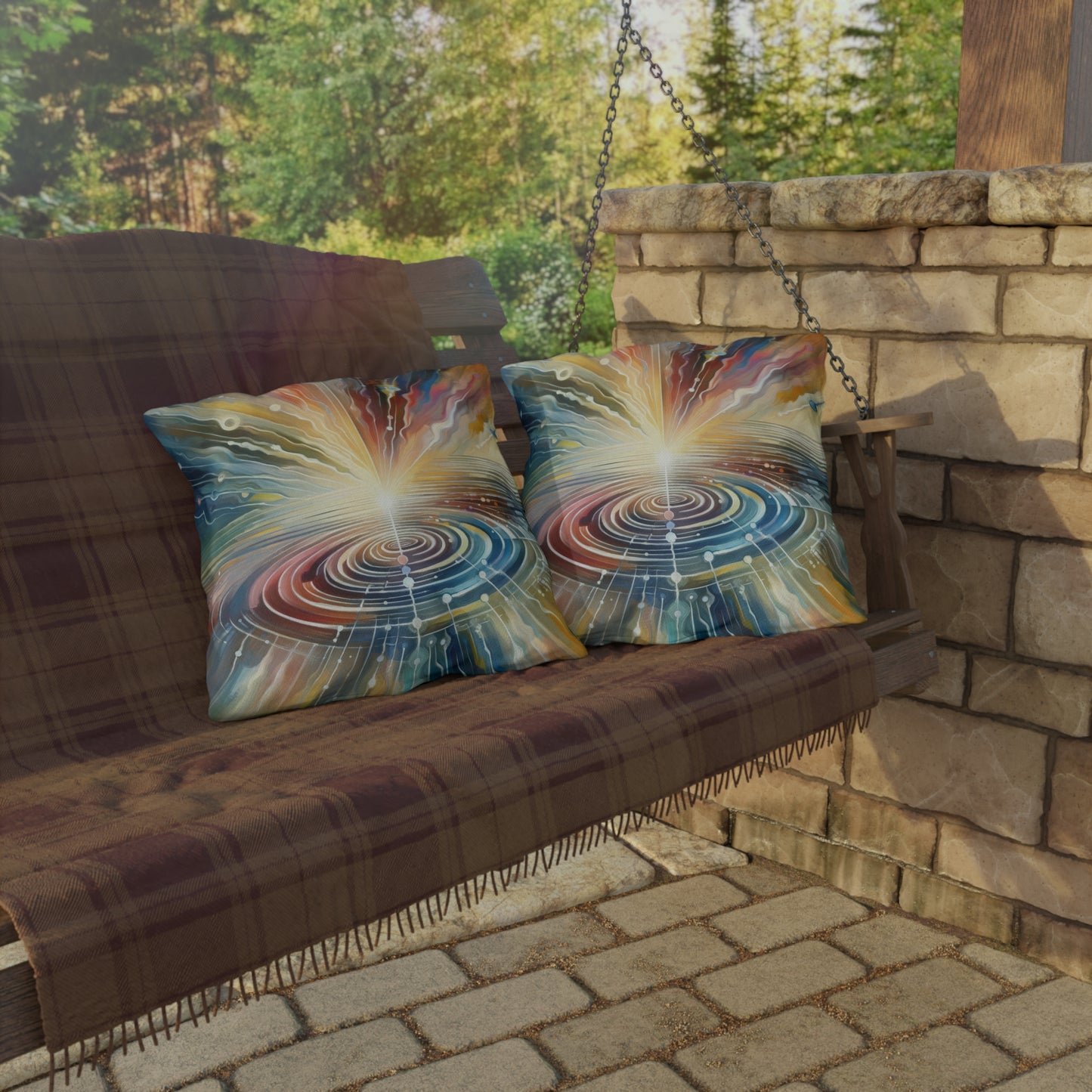 Rippling Community Dynamics Outdoor Pillows