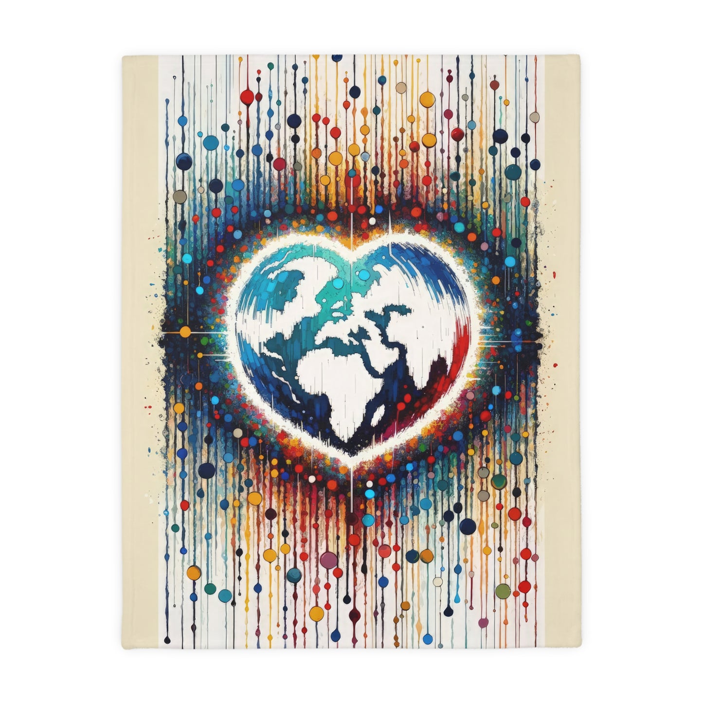 Heartbeats Synchronizing Peace Velveteen Microfiber Blanket (Two-sided print)