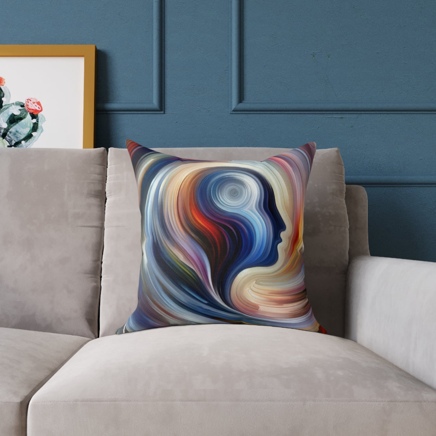 Harmonious Mindset Abstract Spun Polyester Pillow