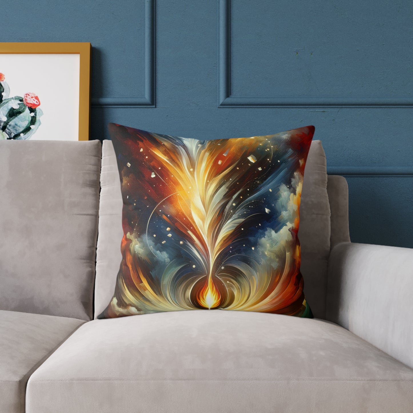 Igniting Transformational Currents Spun Polyester Pillow