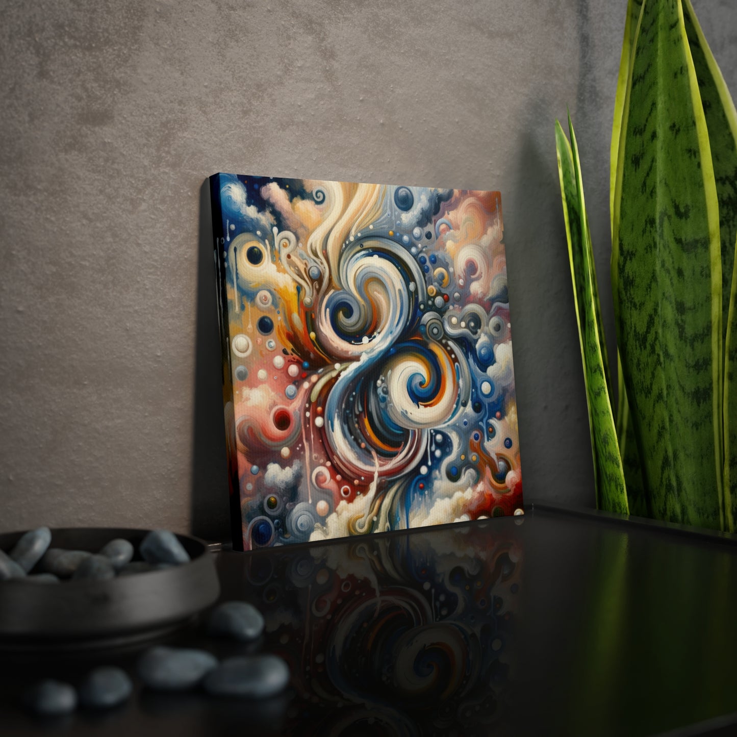 Paradoxical Embrace Tachism Canvas Photo Tile