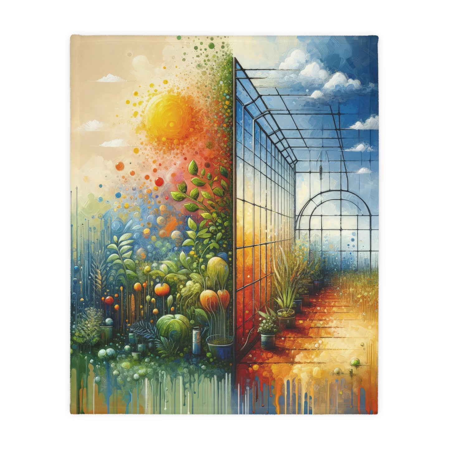 Greenhouse Digital Genesis Velveteen Microfiber Blanket (Two-sided print)