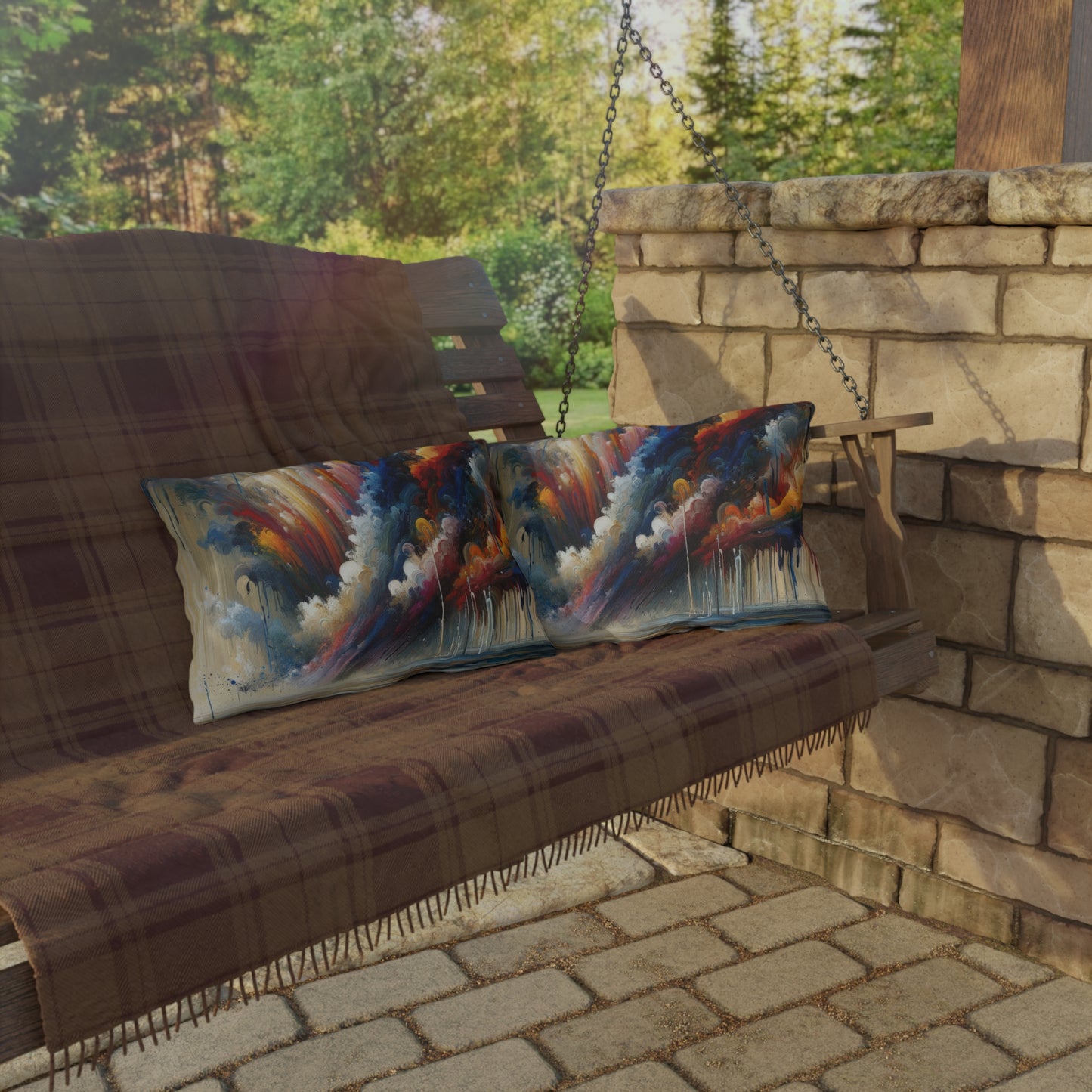 Grandiose Transformation Tachism Outdoor Pillows