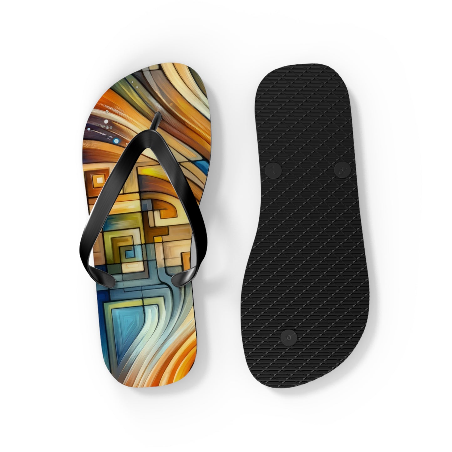 Spiritual Tachism Connection Flip Flops