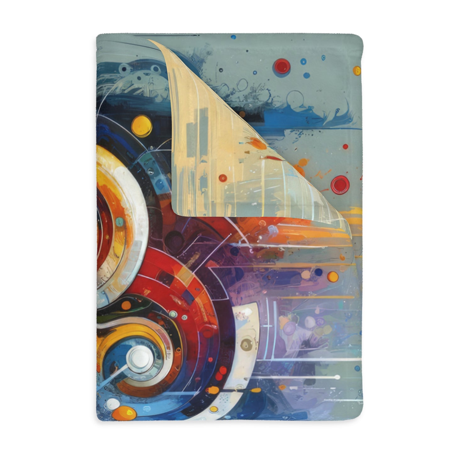 Harmonic Abstract Synergy Velveteen Microfiber Blanket (Two-sided print)