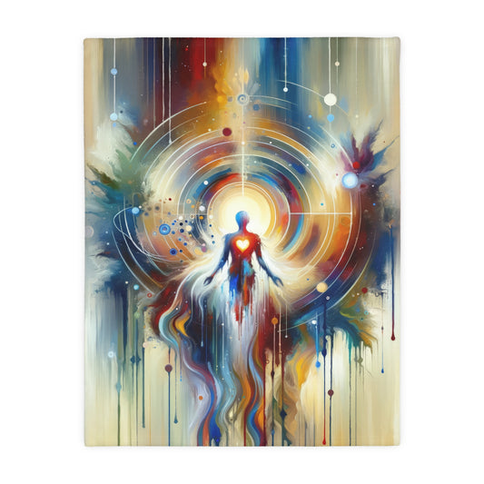 Unified Heart Awakening Velveteen Microfiber Blanket (Two-sided print)