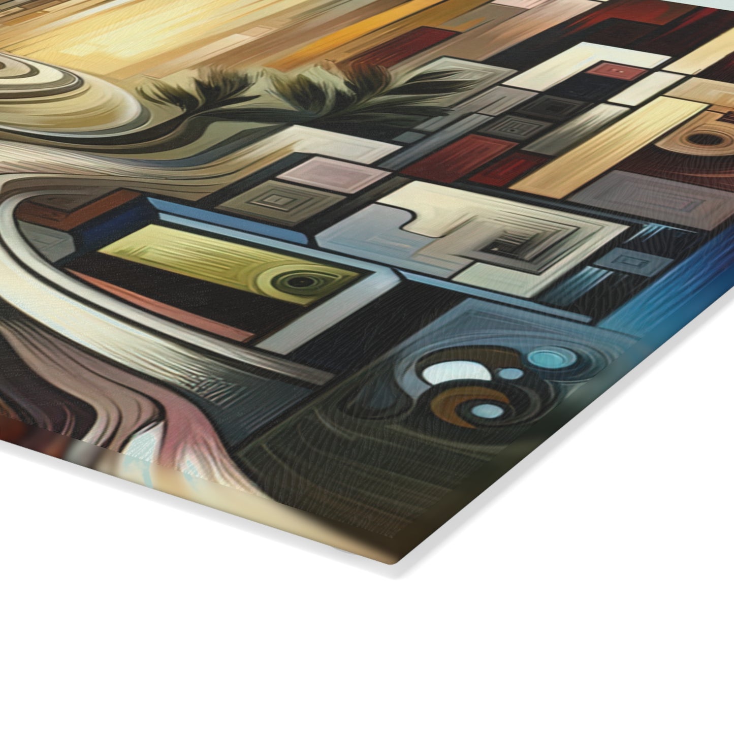 Relatable Journey Abstraction Glass Cutting Board