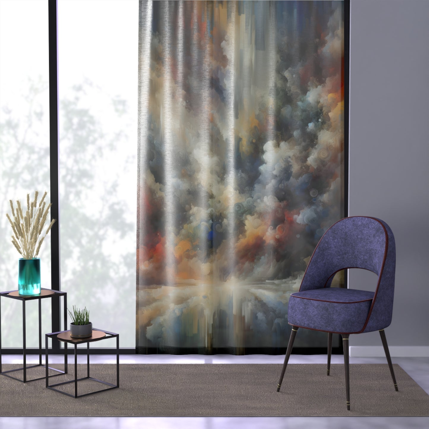 Unspoken Symphony Ethereal Window Curtain