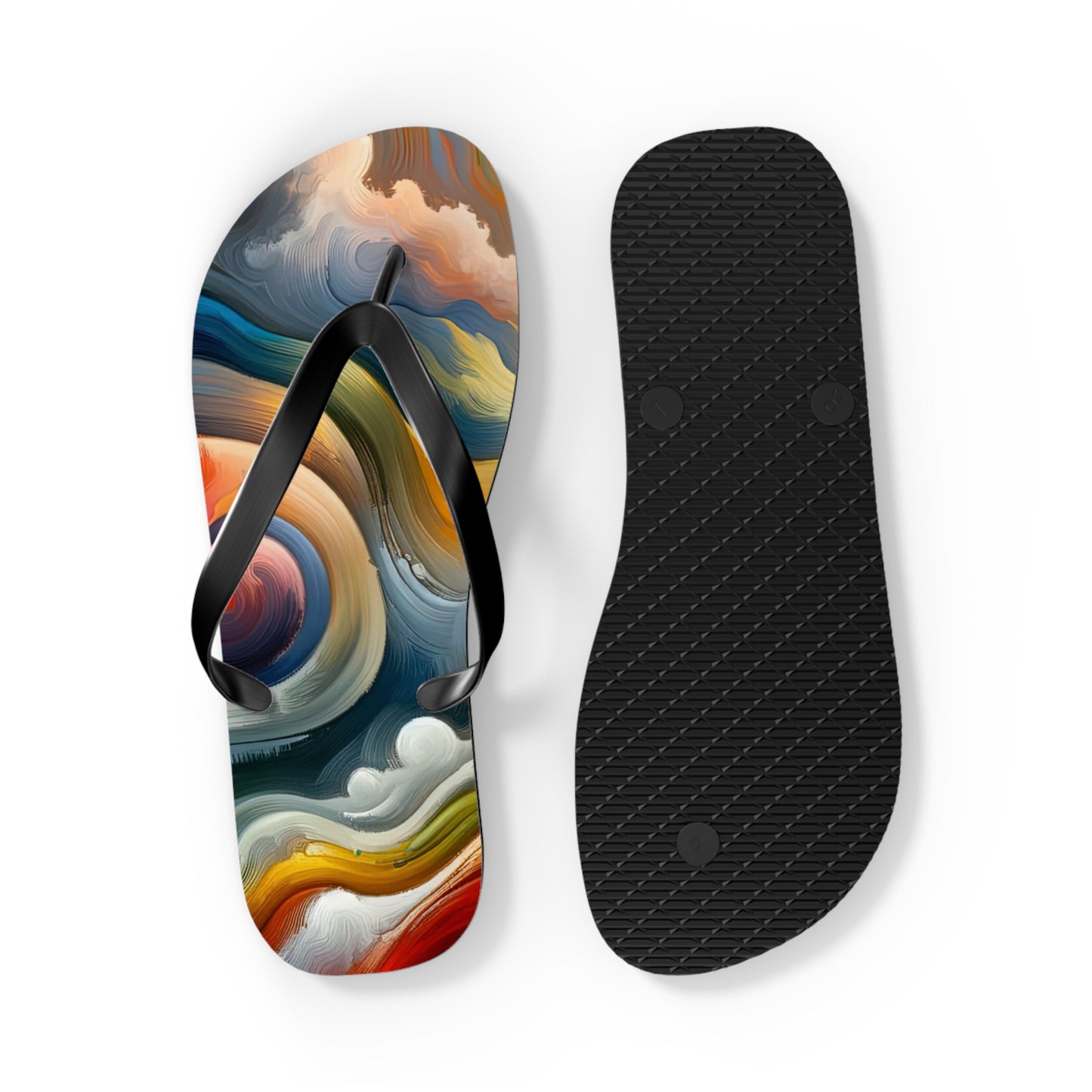Empathetic Lifeline Abstract Flip Flops