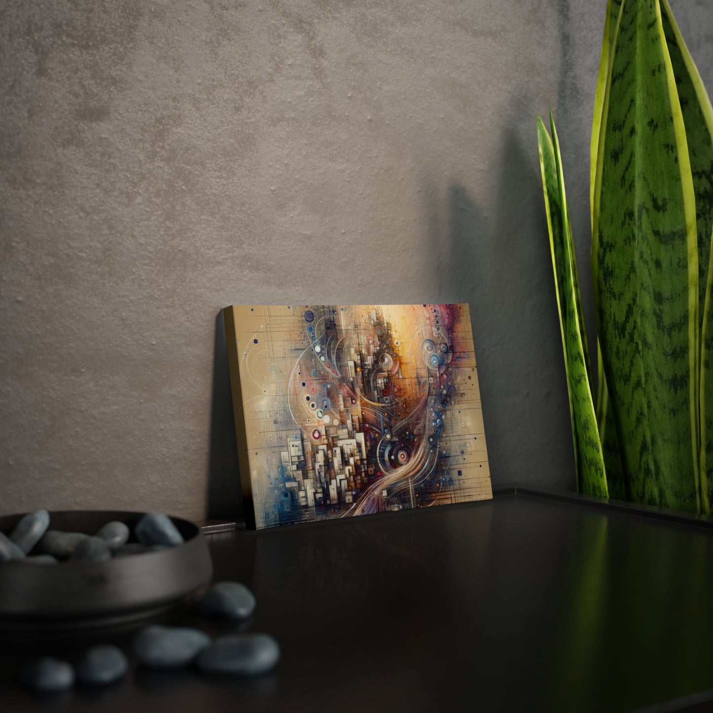 Digital Rhythmic Architecture Canvas Photo Tile