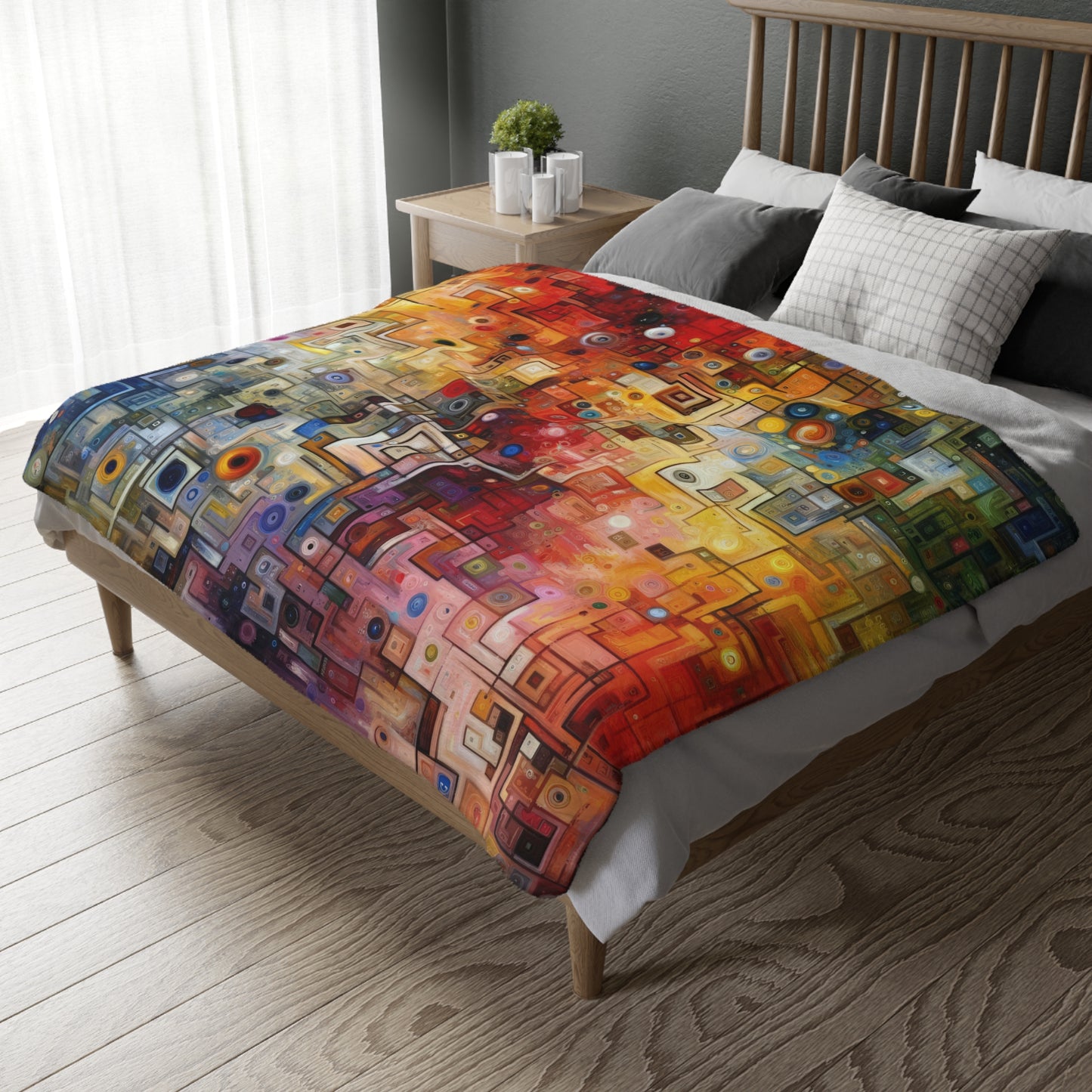 Witty Conversation Tapestry Velveteen Microfiber Blanket (Two-sided print)