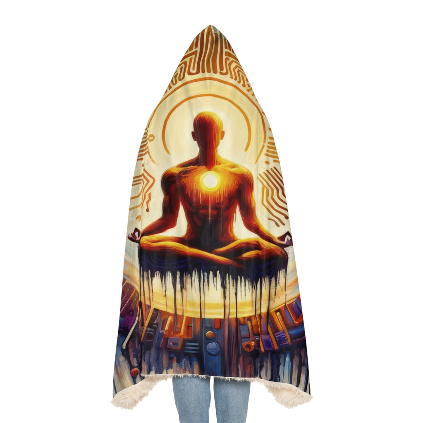 Meditative Technological Fusion Snuggle Blanket